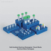SciLab® Solid Anodized Aluminum Rectangular & Round Block, for Samples CoolingFor Flat & Conical Bottom PCR Tubes, Cryo Vials & 1.5·2.0·15·50㎖ Tubes, 알루미늄 4각 / 원형 블록