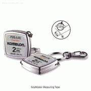 Komelon® L2m KeyMaster Measuring Tape, Portable Key HolderWith Chrome-plated Case, 키마스터 열쇠 고리형 줄자