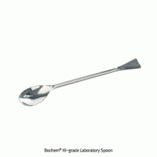 Bochem® Laboratory Spatula-Spoon, High Grade Stainless-steel, L150~300mmWith 1-side Blade, Non-magnetic, Polished Surface, 랩-스푼, 비자성/비부식