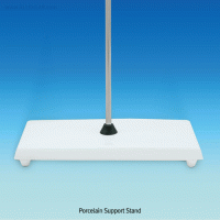 Porcelain Support Stand, Rectangular, Good for Buret·Funnel &c. With Center-hole for Rod Φ10×h650mm, 4각 자제 뷰렛 스탠드