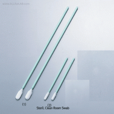 Sterile Clean Room Swab, Polyesther-Tip, with PP-Handle, L70 & 163mm, 크린룸용 멸균 면봉
