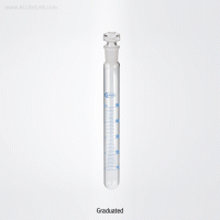 Glass Stoppered Test Tube, with/without Graduation, Φ12~Φ32mmWith DIN Joint Stopper, Boro-glass 3.3, Anti-Chemical /-Temp, 조인트 스토퍼 시험관