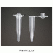 Wisd PP 0.2㎖ PCR Tube, Transparency, Ultra Thin Wall, -196℃+121℃With Domed or Flat Cap, DNase-·RNase-·Pyrogen- and Endotoxin-Free, 0.2㎖ PCR 튜브와 캡