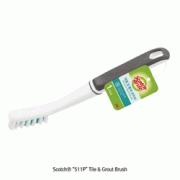 3M® Scotch® “511P” Tile & Grout Brush, Ideal for Bathroom, Scour-power BrushWith PP Anti-slip Handle, Ergonomic Angled Handle, 타일 및 틈새용 브러쉬