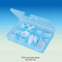 PTFE Combination Mixed Stirrer Bar-Set, for Lab & Industry, L10~60 mm, 28pcs/setExcellent for Chemical and Corrosion Resistance, -200℃~+260℃, PTFE 마그네틱바 종합세트