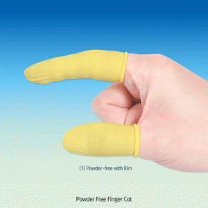 Powder Free Finger Cot, Class 1000, Multiple washed, Made of High-quality LatexIdeal for Clean-Room, Electronic Industry(PCB, BLU) & Lab, 라텍스 골무
