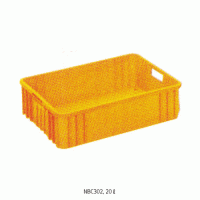 National® HDPE Rectangular Bottle Container, Low-form, 20~30 LitWithout Lid, Stackable, Space-saving, HDPE 105/120 ℃ , [ Korea-made ] , 바틀 컨테이너