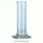 DURAN® Hi-grade Low-form Graduated Cylinder, Class B, Good Stability, 10~2,000㎖With Hexagonal Base & White Enamel Graduation, Boro-glass 3.3 , [ Germany-made ] , 단형 메스실린더