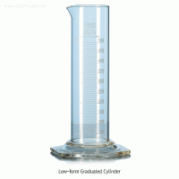 DURAN® Hi-grade Low-form Graduated Cylinder, Class B, Good Stability, 10~2,000㎖With Hexagonal Base & White Enamel Graduation, Boro-glass 3.3 , [ Germany-made ] , 단형 메스실린더