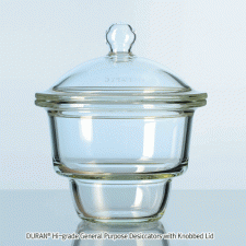 DURAN® Hi-grade General Purpose Desiccator with Knobbed Lid, id Φ100~300mmWithout Plate, Boro-Glass 3.3, 일반 데시케이터, 중판 별도