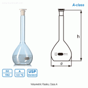 DURAN® Volumetric Flask, Class A, Boro-glass 3.3, ISO/DIN, 5~5,000㎖With White Graduation & Octagonal PE Stopper, 메스/용량 플라스크