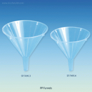 PP Disposable Funnel, with 60° Angle & Inside Fluting, Φ56 & 63mmMade of Polypropylene(PP), -10℃~+125/140℃, [ Canada-made ] , PP 일회용 투명 깔때기