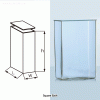 DURAN® Square Glass Bath with Ground-Top & Lid , [ Germany-made ] , 4 각 수조와 뚜껑