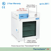 DAIHAN® Gas Exchangeable Precise Vacuum Drying Oven “ThermoStable TM OV” , 20·30·70 Lit, 10~750 mmHg, 200℃With Highly Safety View Window, 2 Al-Shelf, Digital PID Control, Superior Temp. & Vacuum Accuracy, Excellent Thermal Conductivity가스 치환 정밀 진공 건조기/오븐, 