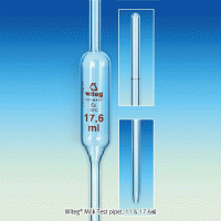 Milk Test Pipet, Ideal for Testing Milk by the Gerber- & Babcock- Method, 10.75·11·17.6 ㎖With White & Amber Stain Graduation, 1 mark, Milk Test 피펫