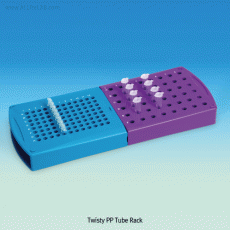 wisty TM PP 48 & 96-hole Micro & PCR Tube Combi-Rack, 180 °-Rotating type, for 0.2㎖ PCR~2㎖ Micro-Tube &c.Ideal for Multifunction of Dilution and Concentration, Twisty Reversible 4-Sides, Autoclavable, 125/140℃ Stable, PP 회전형 다기능 튜브랙