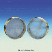 Standard Test Sieve, with Brass-Frame, Stainless-steel Cloth, Dia.Φ203×H41mm, Wire Mesh( ■ ) Hole, 표준망체, KS/ASTM/ISO 규격
