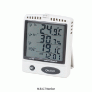 DAIHAN® Heat Stroke Prevention WBGT Monitor, Temp·RH%·WBGT·Alarm 65dBDesktop / Wallmount, Programmable Danger Zone, 0~50℃, 20~90% RH, WBGT 0~60℃, WBGT 모니터