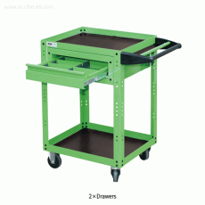 Steel Tool Cart with Step-on Caster, Drawers & Shelves-type with Caster & BreakIdeal for Versatile & Functional Storage Solution for the Laboratory·Medical·Industry, 이동형 다용도 스틸 공구함