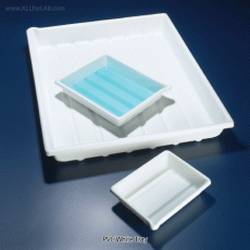 Azlon® PVC White Tray, with Pouring Lip & Ribbed Base 3~26 LitIdeal for Photographic, -20℃~+80℃, PVC 트레이