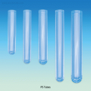 PP · PS Test Tubes Only, Clear · Transparent · Amber, Round Bottom, without Cap, 2.5~10㎖Multi-use for General Tube·Culture Tube, No-Breakage, Smooth Surface, PP·PS 다용도 시험관