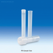 VITLAB® PFA Sample Tube, with 10㎖ Ring-mark, Transparency, 12 & 15㎖Ideal for Trace Analysis, -200 ~+260℃, [ Germany-made ] , PFA 고순도 샘플튜브