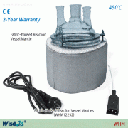 DAIHAN-brand® Fabric-Housed Reaction Vessel Heating Mantles, “WHM”, 0.5 ~ 7Lit, 450℃For Reaction Vessel, Cylindrical-type, with Nickel Chrome Heating Element, Option-Controller, with Certi. & Traceability반응조용 직물 케이스 히팅맨틀, 조절기 별도, 자석교반기 사용 가능