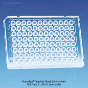 4titude® FrameStar®FastPlate, 96well Semi-skirted PCR Plate, PC Frame & PP Tubes, Low-profile96well PCR 플레이트, for ABi Fast Blocks, -100 ~ +140℃ / PC, Free from RNase?DNase?DNA