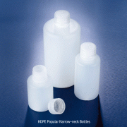 Azlon® HDPE Popular Narrow-neck Bottles, 30~2,000㎖ with PP Screwcap, Translucent, HDPE 세구병