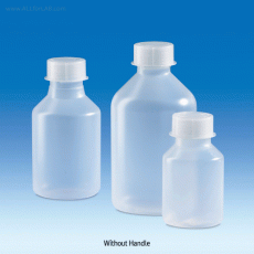 VITLAB® PP Wide-neck Reagent Bottle, GL45/63 Cap(except 100㎖), 100~10,000㎖ Ideal for Bottle-top Dispensers, 121℃ Autoclavable, Good Chemical Resistance, PP 광구 시약병