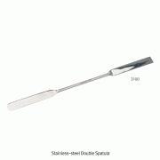 Bochem® Hi-grade Double Spatulas, L130~500mm Made of Stainless-steel / PTFE-coated / Titan, 양면 스파츄라