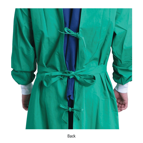 mediclin® Surgical Gown, Cotton 100%, One-piece type, Unisex, Green<br>Ideal for Hospital, <Korean-Made> 수술겉복, 남녀공용