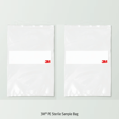 3M® Sterile Sample Bag, PE, with Printed white writing Area, 710 & 1620㎖, 0.09mm Thick<br>Ideal for Foodstuff and Stomacher, Plain·Wire·Filter·Filter & Wire-type, 멸균 샘플백