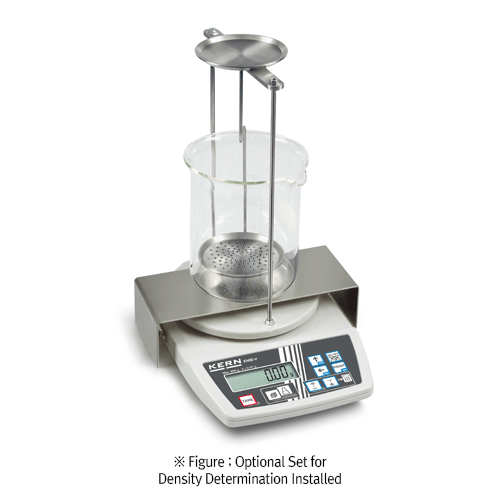Kern® [d] 0.01g, max.2,000g Reference Lab Balance “EMB”, Density Determination Model(Density Part ; Option)<br>With Self-Explanatory Graphic 4 steps of Control Panel, 비중 측정형 랩 바란스, 비중측정 부품은 별매