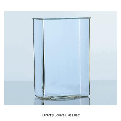 DURAN® Square Glass Bath, with Ground-Top & Lid, <Germany-Made> 4각 수조와 뚜껑