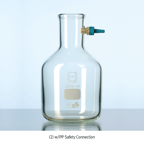 DURAN® Premium 3~20 Lit Filtering Bottle, Boro-glassα3.3<br>For High Vacuum, Heavy-Duty, 3~20Lit 여과병