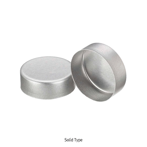 Wheaton® Premium Un-Lined Aluminum Seals, ASTM·FDA·USP·ISO<br>알루미늄 씰, 셉타/스토퍼는 별도