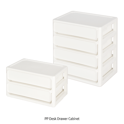 Desk Drawer Cabinet, PP, Multi-layer Classification Storage, 260×195mm, h153~290mm<br>Durable, Suitable for Storing, Practical, 2~4단 서랍식 캐비닛, 서류정리함
