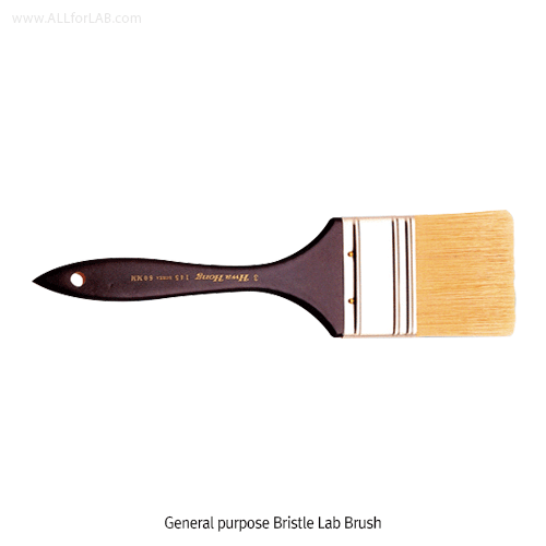 General purpose Bristle Brush, Flat, Hair mounted on Wood Handle with Metal Ferrule<br>For Dust or Paint, 22~24cm, 대형돈모 평면 브러쉬