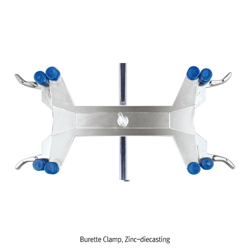 Burette Clamp for 2-Burettes, Max-grip capa. Φ25 & 30mm, 뷰렛 클램프