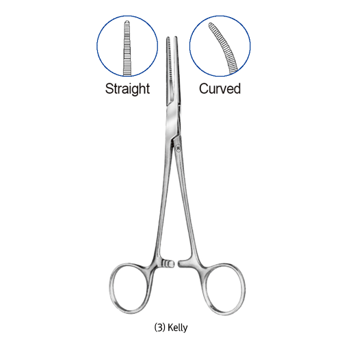 Hammacher® Premium Haemostatic Forceps/Tubing Clamp, with Serrated Clamp Heads, L120~160mm, Medicaluse<br>Crile·Halsted·Kelly·Kocher·Mosquito-Forceps, Stainless-steel 410, 프리미엄 지혈 겸자 포셉 및 튜빙 클램프 겸용, 독일제 의료용 & 랩 겸용
