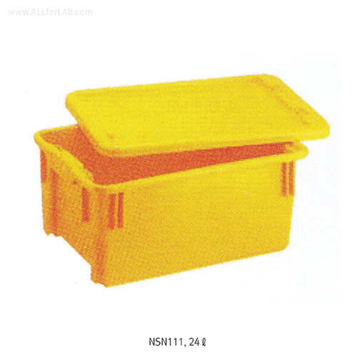 National® HDPE Universal Rectangular Container, Stackable, 24·52·60 Lit<br>Made of HDPE 105/120℃, Optional Lid, 만능형 직4각 컨테이너