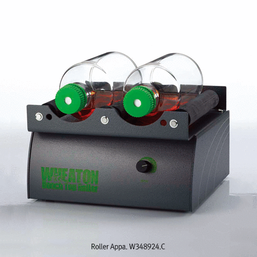 Wheaton® Bench Top Roller Culture Apparatus, 2 Bottles per Deck<br>For Φ108~121mm Bottles, 0.1~3.8 rpm based on Φ110mm bottles, UL·CSA·CE, 탁상용(소형 Bottle) 회전배양기