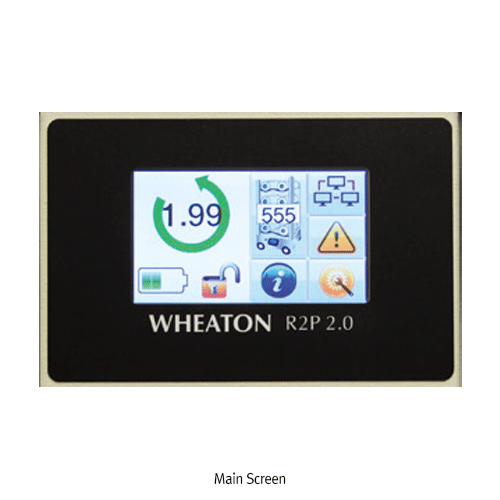 Wheaton® R2PTM 2.0 Roller Culture Apparatus, R2P 2.0 Control System, 1~11 Decks for 5~55 Bottles<br>With Top or Bottom Mounted Controller, 0.25~8.1/±0.01 rpm, Fixed/Removable Decks<br>With Advanced Color Touch Screen Interface, Belt Driven & Brushless DC 