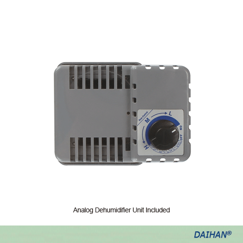 DAIHAN® 33Lit Auto-Dry PMMA Desiccator, Short- & Tall-form, Dehumidifier ~25%RH<br>With ABS Frame·Digital Thermo-Hygrometer, 자동 습도 조절 데시케이터