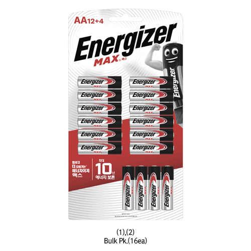 Energizer® General Purpose Alkaline Dry-Cell, 1.5 & 9V<br>With 100% Checked for Quality Assurance, 알칼라인 건전지