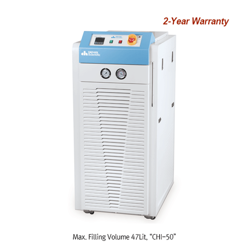 DAIHAN® －20℃+40℃ Chiller “CHI”, Heavy-duty Refrigerated External Circulator, Fill-17·29·47 Lit<br>Ideal for Evaporator/Reactor &c. Cooling Line, Lift 27m, Cooling Capa 0.87·1.3·3.0 kW, 다용도 냉각 써큘레이터/칠러