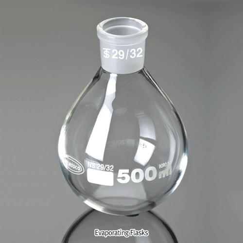 Eco Evaporating Flask, with ASTM & DIN Joint, 100~2,000㎖<br>Made of Boro-glass 3.3, 경제형 에바포레이팅 플라스크