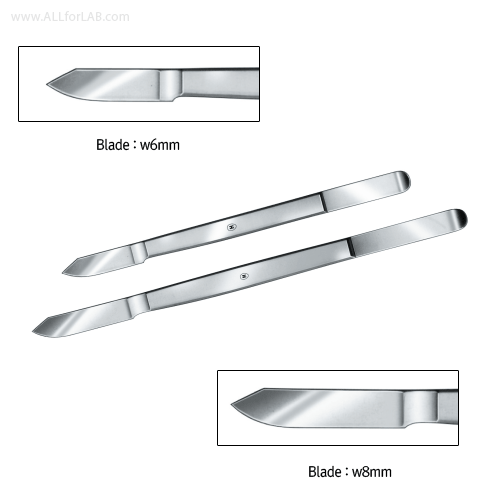 Hammacher® Premium L130 & 175mm Wax Knife, Rustproof Stainless-steel, Medicaluse<br>1. All Stainless-steel and 2. Wood Handle, <Germany-Made> 프리미엄 왁스나이프, 독일제 의료용, 비부식