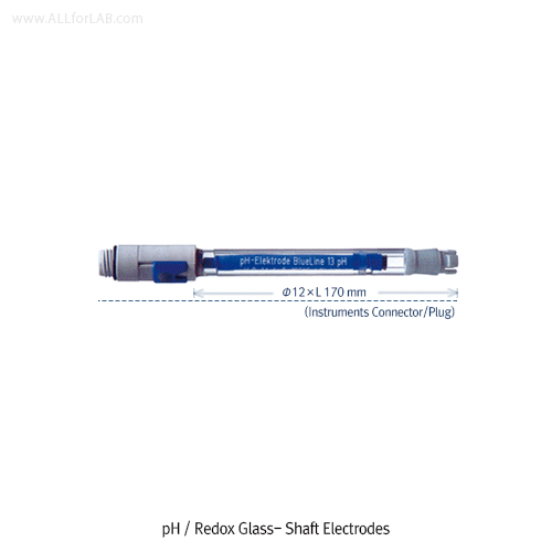 SI Analytics® BlueLine Special pH Combination Electrode & Connection Cable, Glass & Plastic Shaft<br>For Special Applications, 블루라인® 특수 pH/Redox 복합 전극